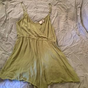 Sage green romper. Spaghetti straps, good condition